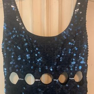 VTG Niteline by Della Roufogali Sequined Gown